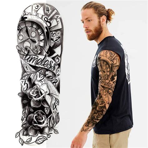 fake tattoo sleeve cloth arm art|temporary arm sleeves tattoo cheap.